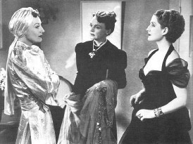 Man-thief Crystal confronts wronged wife Mary (Norma Shearer, right) in 'The Women.'
