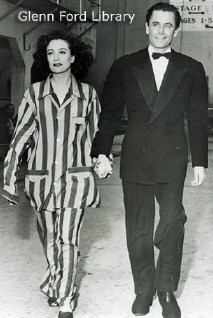 1942. Joan and Glenn Ford on the Columbia lot. From the www.glennfordbio.com site.