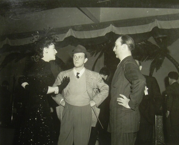 1942. 'They All Kissed the Bride.' With director Alexander Hall and Allen Jenkins.