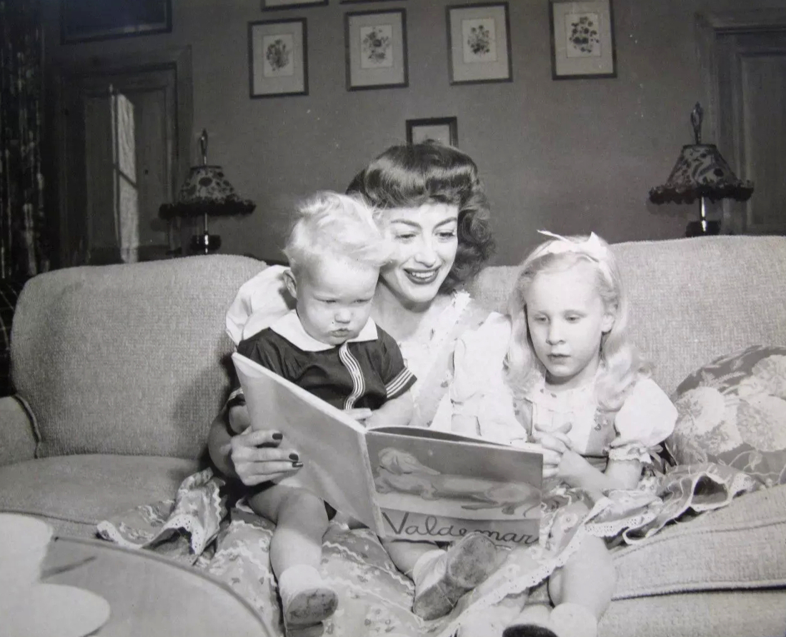 Circa 1945 at home with Christopher and Christina.