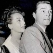 May 1945. With husband Phillip Terry at the Beverly Wilshire hotel.