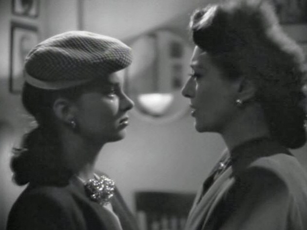 1945. 'Mildred Pierce' screen shot, with Ann Blyth.