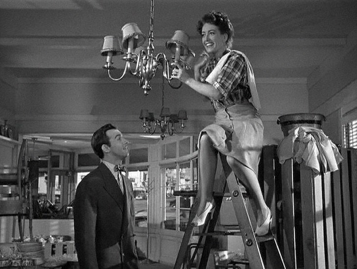 1945. 'Mildred Pierce' screen shot with Zachary Scott.