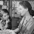 1945. 'Mildred Pierce.' With Jo Ann Marlowe (left) and Ann Blyth.