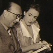 On the set of 'Mildred Pierce.'