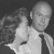 On the set with director Preminger and Walter Winchell.