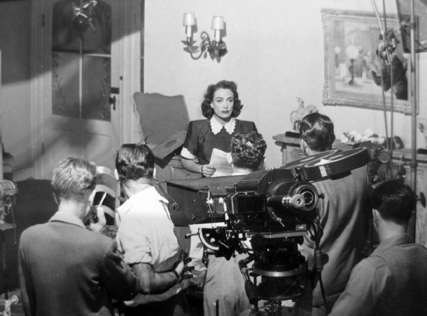 1947. On the set of 'Daisy Kenyon.'