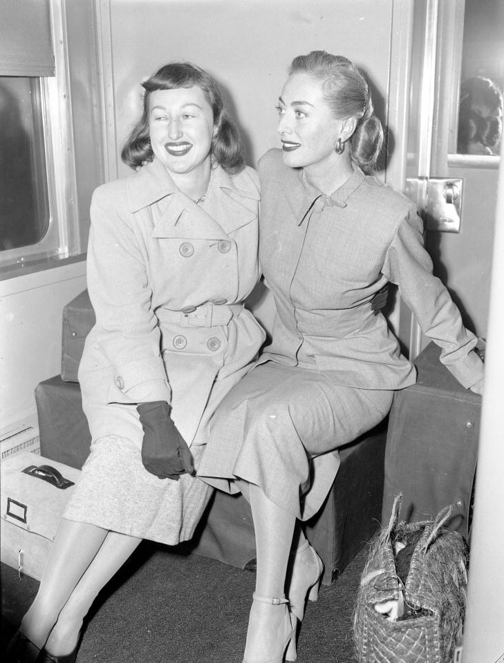 October 1947. On the 'Century Limited' with Lucia Parrige.
