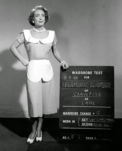 1949. Wardrobe test for 'Flamingo Road.'