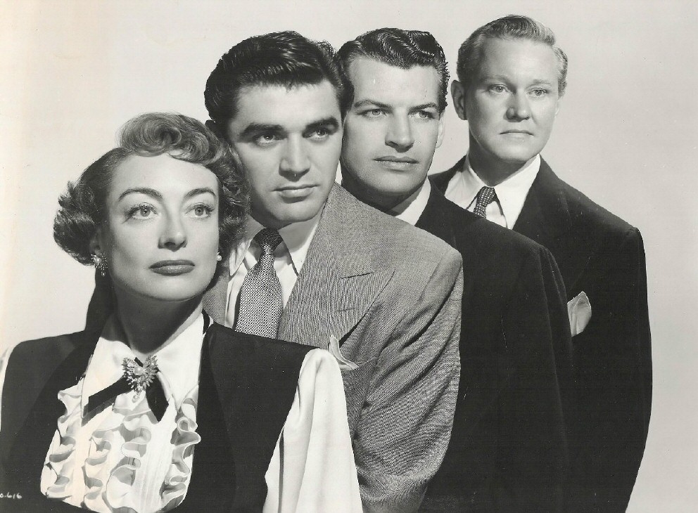 1950. The cast of 'The Damned Don't Cry.'