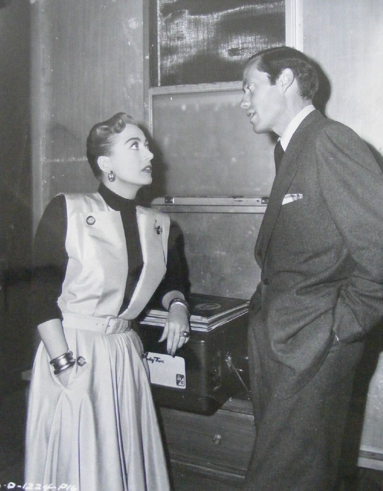 1950. With Mel Ferrer on the set of his film 'The Brave Bulls.'