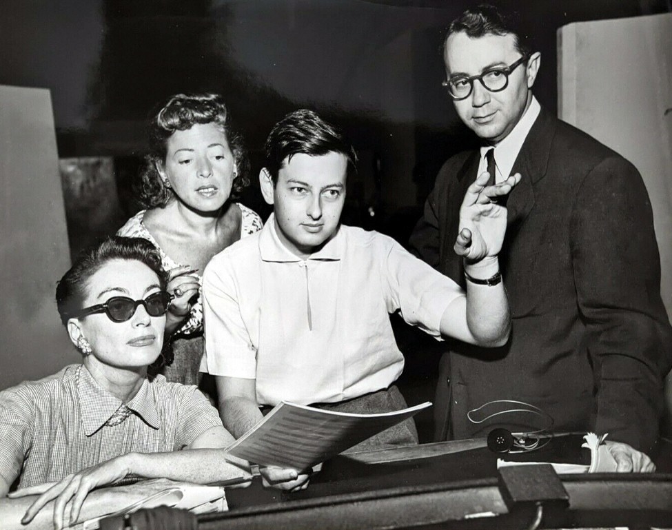 1953. With Andre Previn (center).