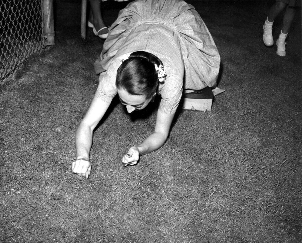 1953. On a frog hunt. Shot by Len Weissman.