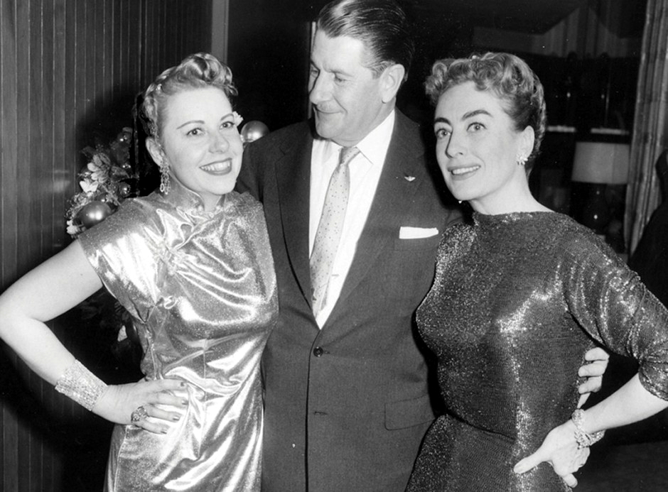 Circa 1955. With Joan Castle Joseff of Joseff of Hollywood jewelry.