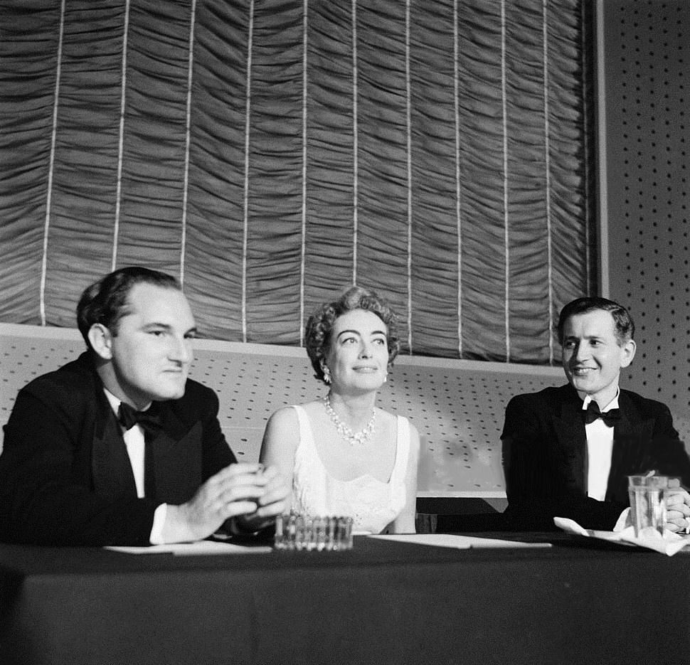 Circa 1957 at a London press event.