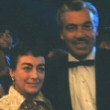 At the 9/29/54 'Star is Born' premiere, with Marie Wilson and Cesar Romero. 