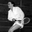 1953. Tennis at home. Shot by Len Weissman.