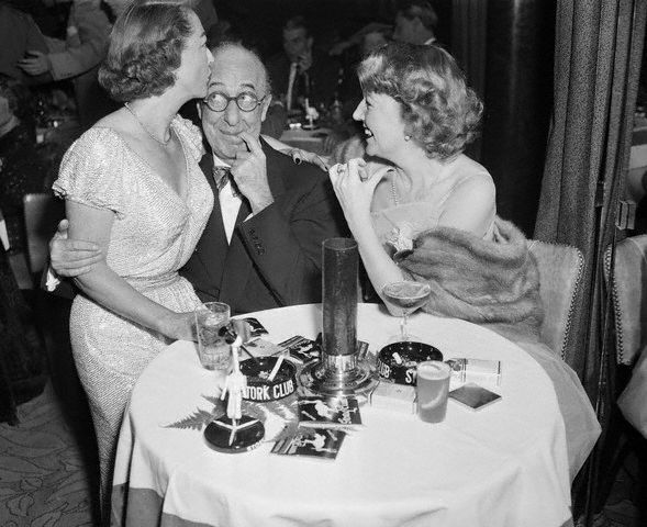 4/29/51. With Ed Wynn and unknown at the Stork Club.