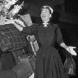 August 2, 1952. Joan and luggage at Grand Central Station. In town for her 'Sudden Fear' premiere.