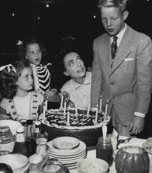 A birthday cake for Christopher on the set of 'Johnny Guitar.'