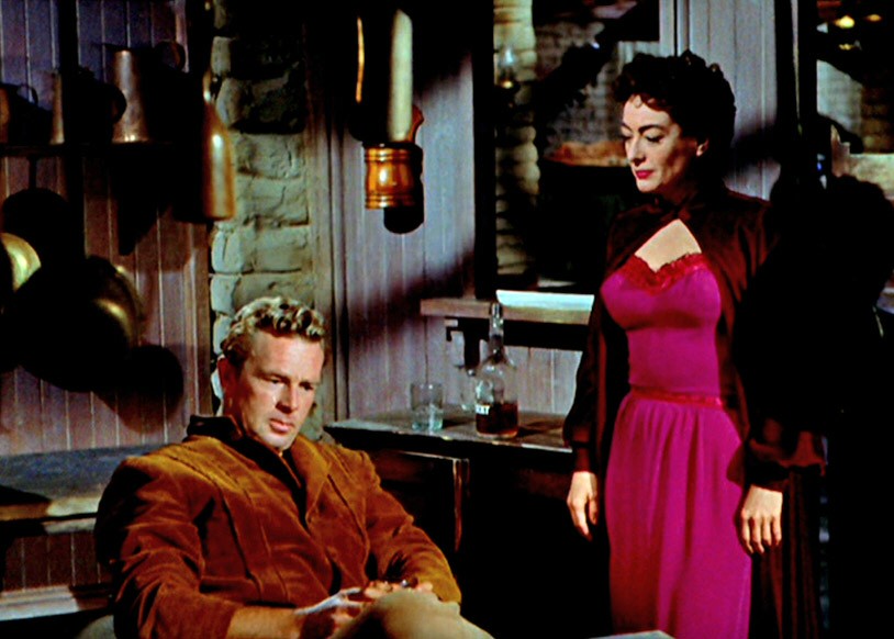 1954. 'Johnny Guitar' screen shot with Sterling Hayden.