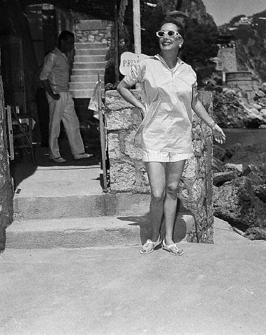 June 21, 1955. Honeymooning in Capri.