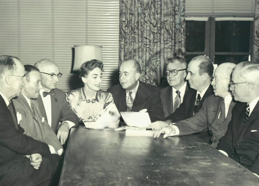 1955. With Al Steele and the Board of Trustees of Chicago's La Rabida Children's Hospital.