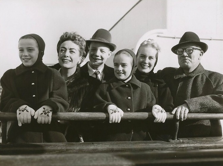 1955. With the family on the 'Queen Mary.'