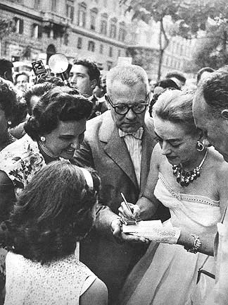 August 1957 in Rome with husband Al Steele.