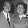 Sept. 1955. With Jackie Coogan on the set of 'Autumn Leaves.' Includes press caption.