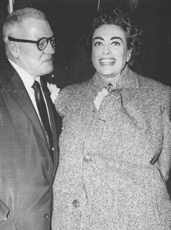 February 1956. With husband Al Steele on the ocean-liner the 'Italia.'