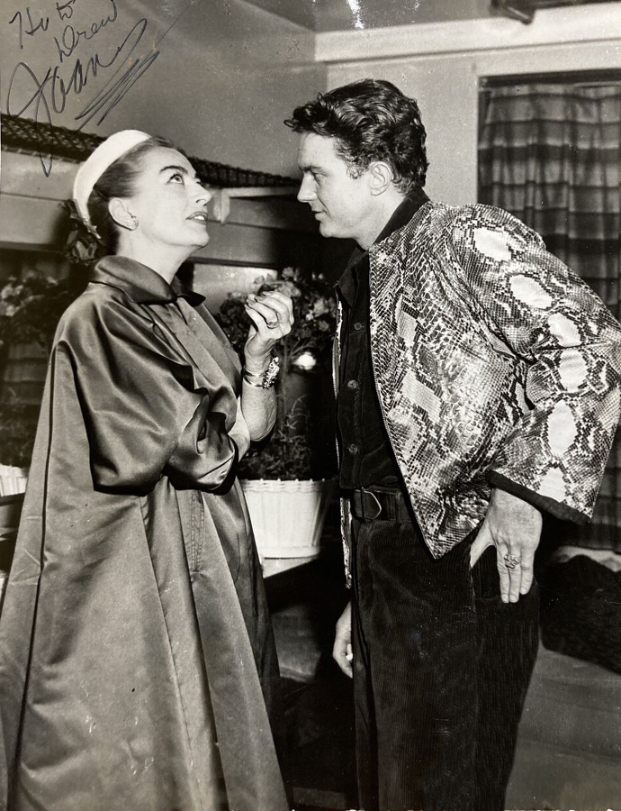 Circa 1956, with Cliff Robertson. And his jacket.