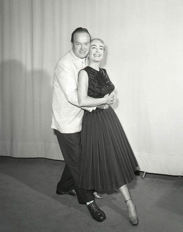 October 1958, with Bob Hope. (Thanks to Bryan Johnson.)