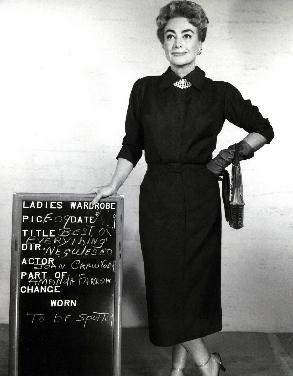 1959. Wardrobe test for 'The Best of Everything.'