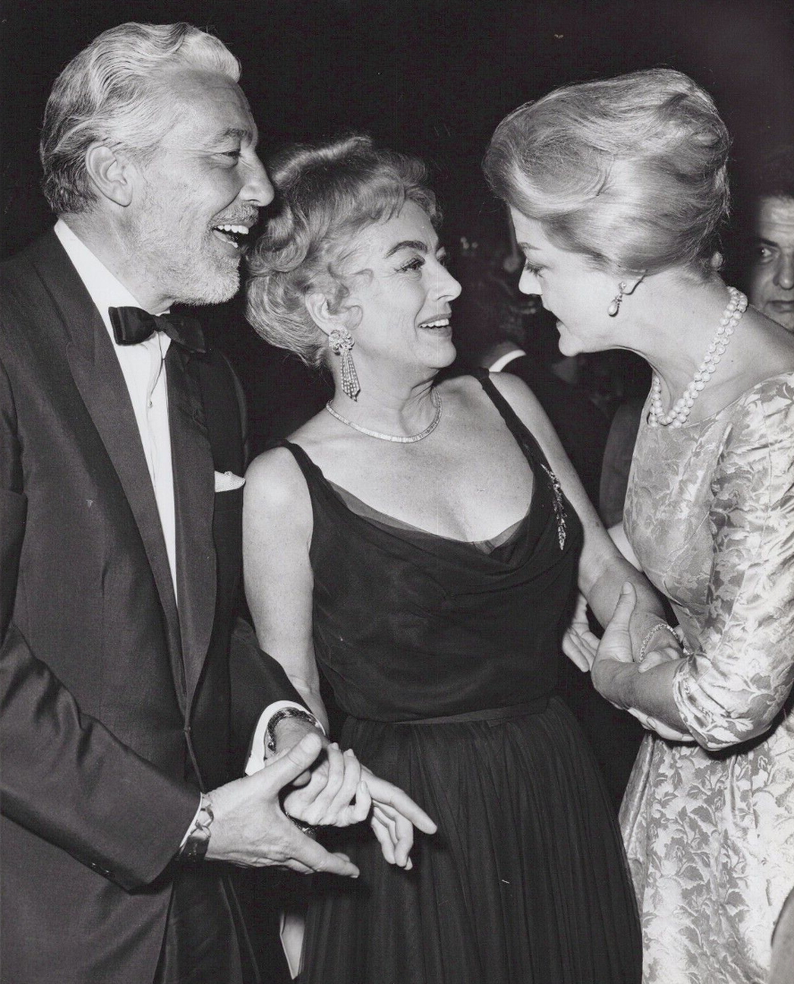 At the 4/9/62 Oscars after-party with Cesar Romero and Angela Lansbury.