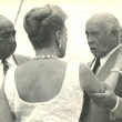 1959. With banker E. Chester Gersten (left) and 20th Century Fox head Skouras (right). Shot by Eve Arnold.