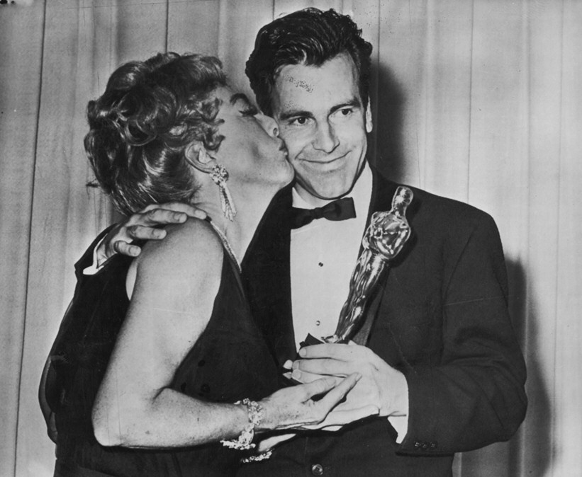 4/9/62. With Best Actor Maximilian Schell at the Oscars.