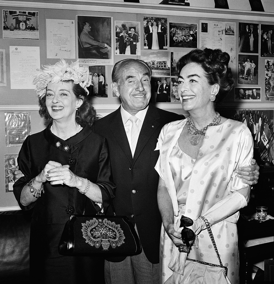 1962. At the Trophy Club with Bette Davis and Jack Warner.