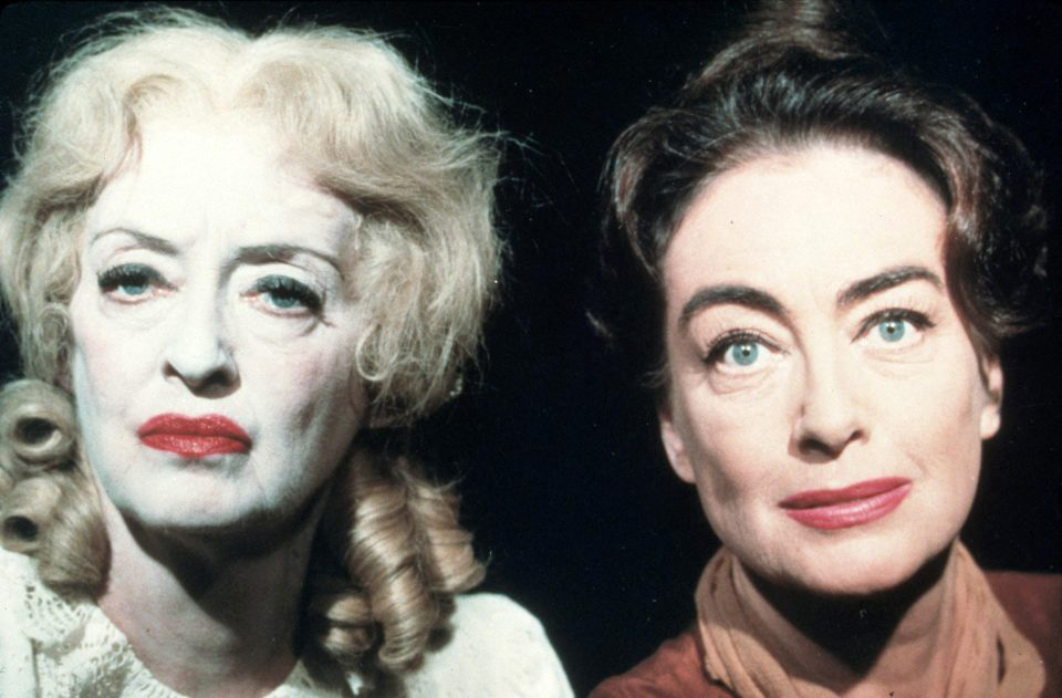 1962. Publicity for 'Baby Jane,' with Bette Davis.