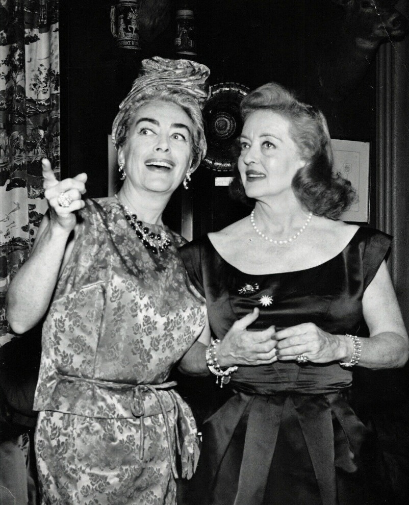 On the set of 'Baby Jane' with Bette Davis.