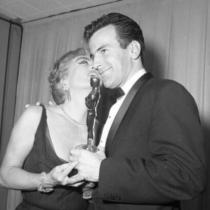 4/9/62. At the Oscars with Maximilian Schell.