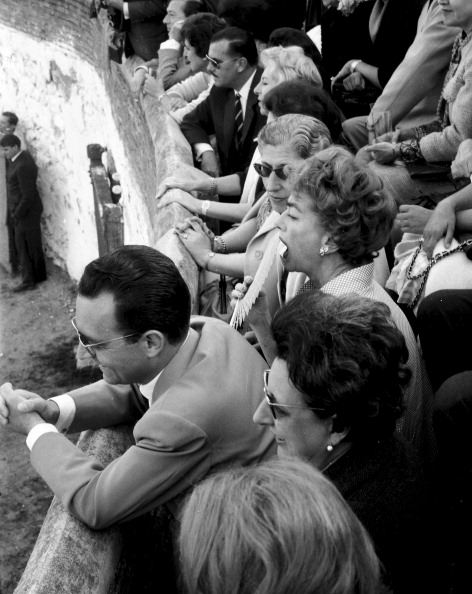 1962 in Alcobendas, Spain, at a bullfight. (Thanks to Bryan.)