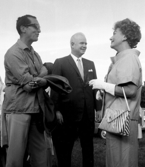 1962 in Alcobendas, Spain, with bullfighter Luis Miguel. (Thanks to Bryan.)