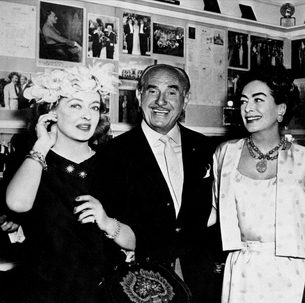 1962. At the Trophy Club with Bette Davis and Jack Warner.