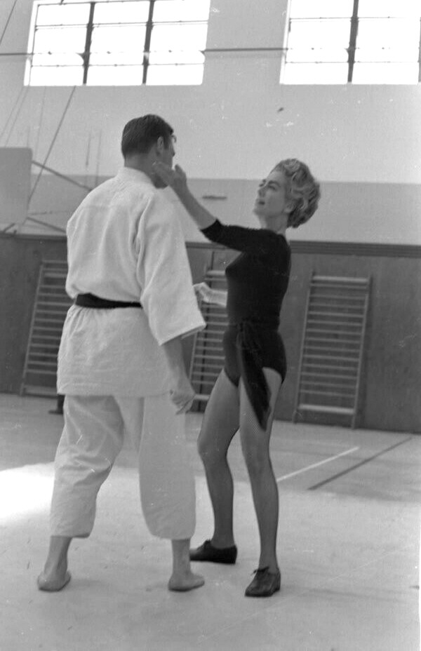 1963 'Caretakers' set with jujitsu instructor Bruce Tegner.