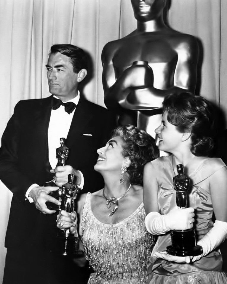 4/8/63 at the Oscars with Gregory Peck and Patty Duke.