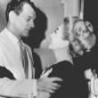 With Joseph Cotten, the first day back on set after her hospital stay.