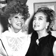 June 17, 1965. Joan and Carol Channing backstage at 'Hello Dolly!'