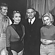 On the set of 'Berserk.' From left: Ty Hardin, Joan, producer Herman Cohen, Judy Geeson, Diana Dors.