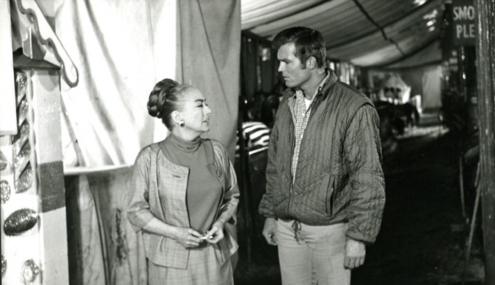 On the set of 'Berserk' with Ty Hardin.